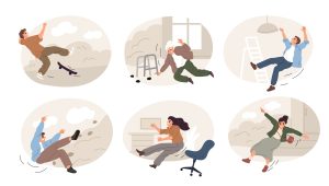 Loss of balance, falling, dizziness, instability, support wall